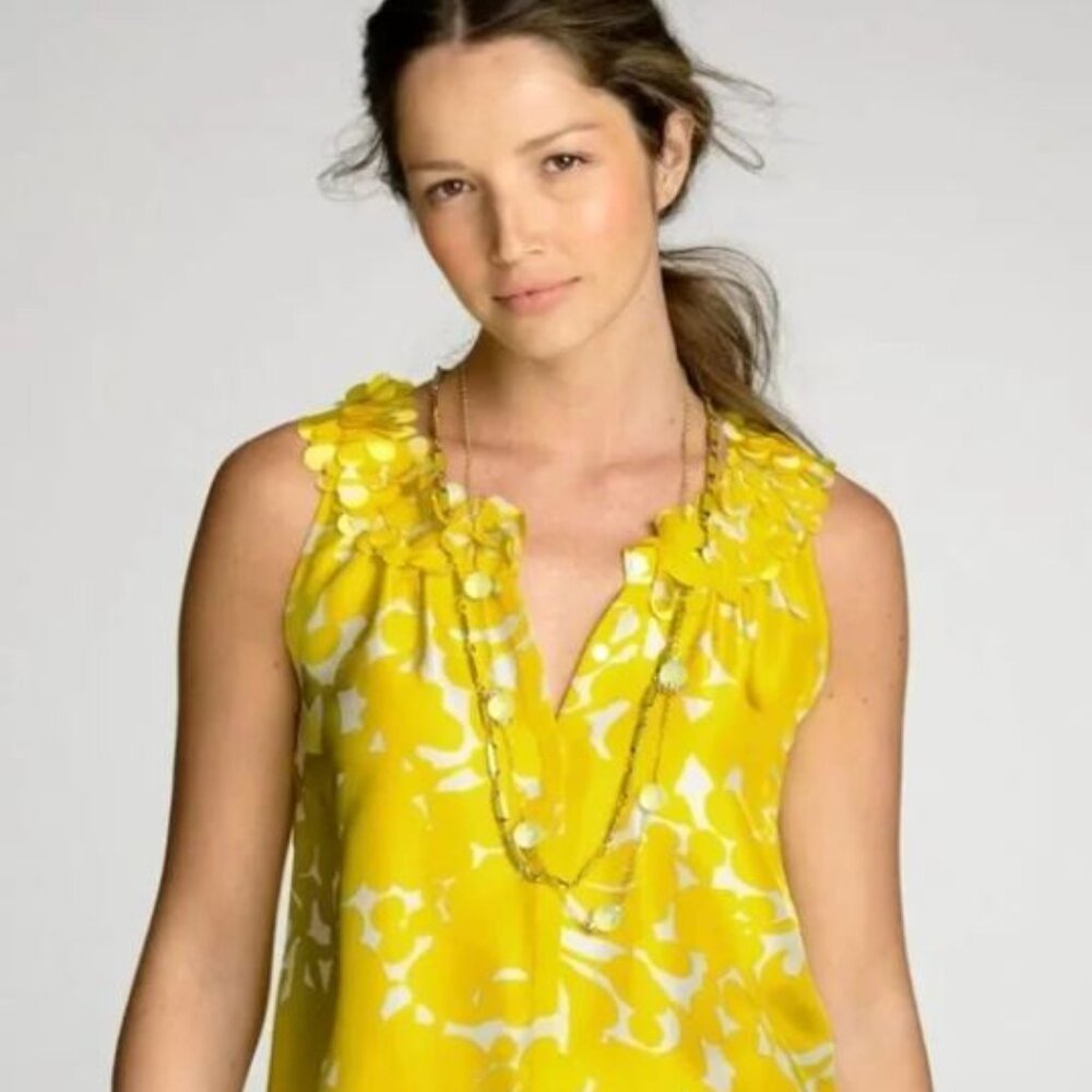 J Crew 100% Silk Sleeveless Blouse